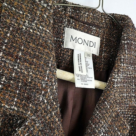Vintage Mondi fully lined brown mingled Jacket - Picture 3 of 8